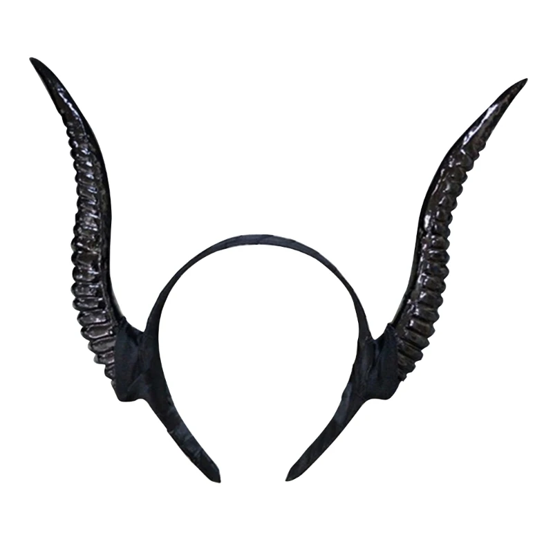

Halloween Sheep Horn Headband Devil headwear Cosplay demon Costume ram Headdress