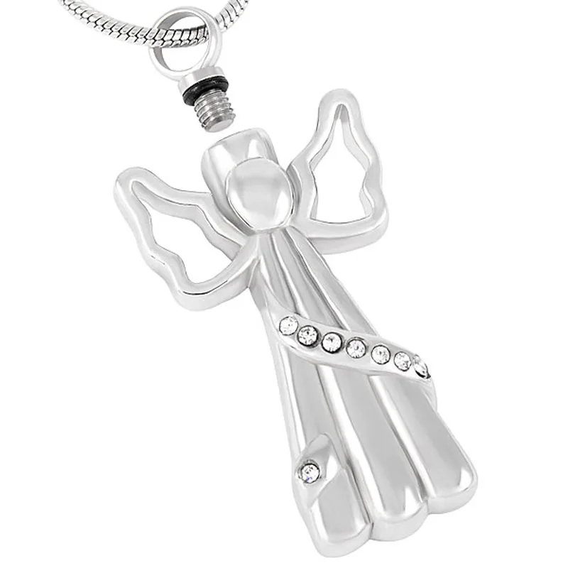 Цепочка с подвеской в виде урны хрустального ангела для домашних животных |