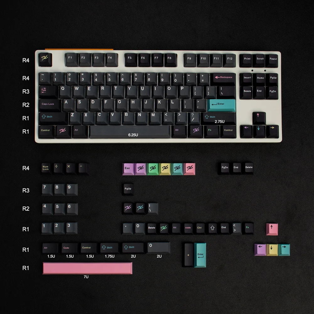 

GMK Dracula 137 Keys PBT Keycaps Key Cap cherry Profile DYE Sublimation MX Cross Axis Switch for Mechanical Keyboard 61 68 87 98