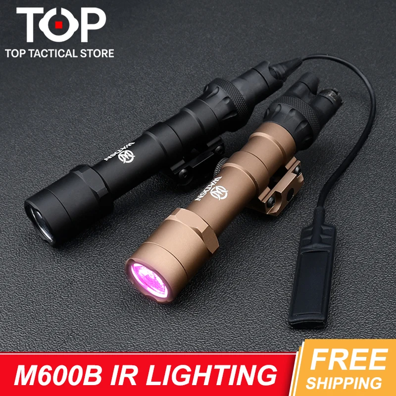 

Airsoft Surefir M600 M600B Tactical IR Illuminator Flashlight IR LED Lighting Hunting Weapon Light With Dual Function Switch Cap