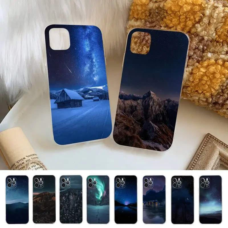 

Night view Phone Case Silicone Soft for iphone 14 13 12 11 Pro Mini XS MAX 8 7 6 Plus X XS XR Cover