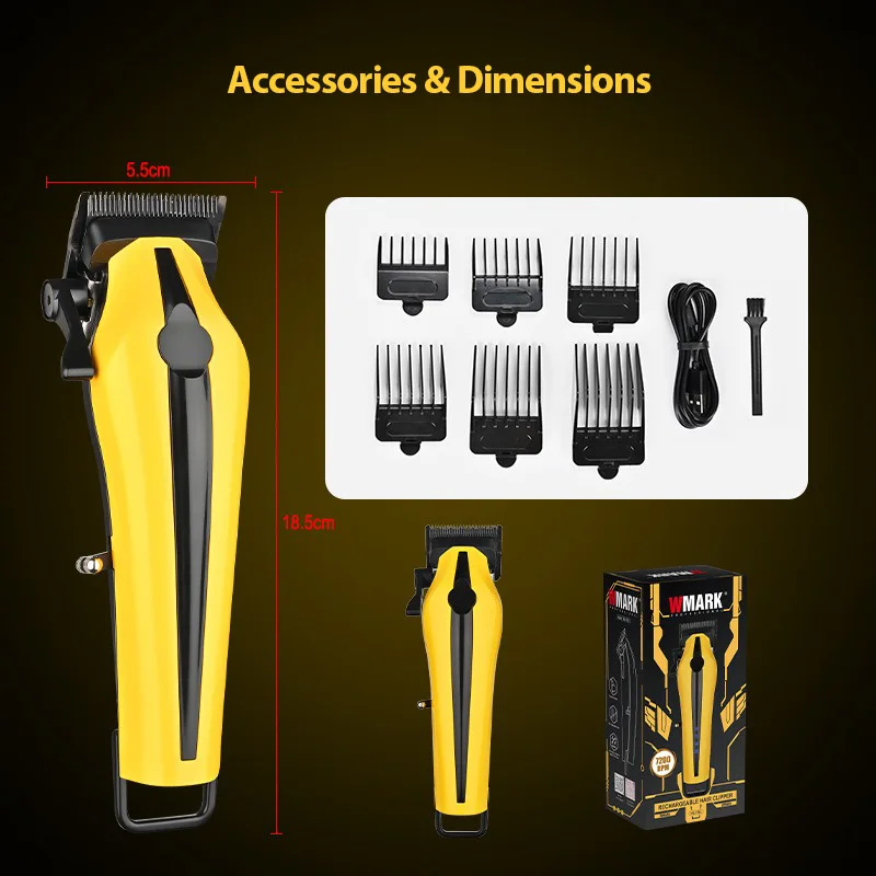 WMARK NG-1002 Машинка для стрижки волос 7200 об/мин Керамическое лезвие со светодиодным