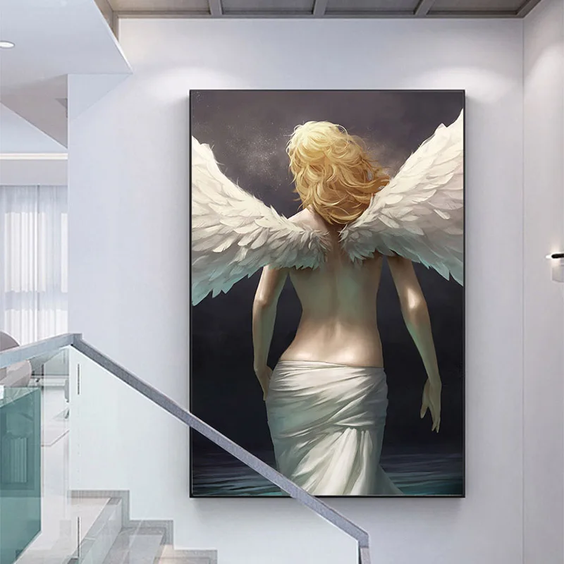 Постер с изображением красивой ангельской девушки Готическая мода