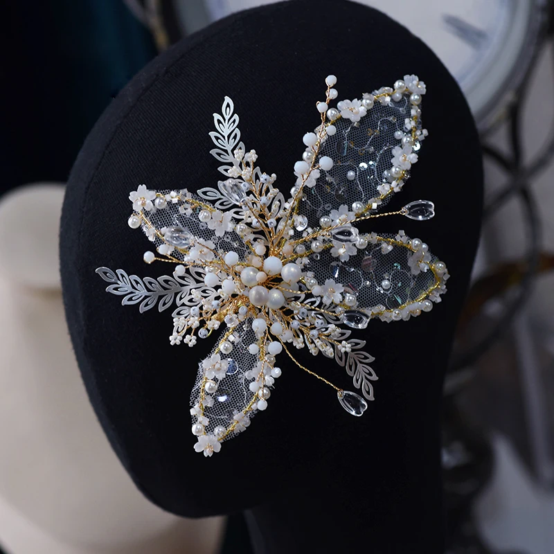 

Изысканные милые заколки для невесты, свадебные аксессуары для волос, вечерний головной убор