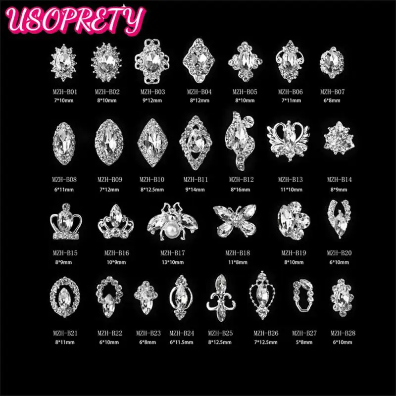 

Glossy Gel Nail Polish Decor High Quality Alloy Transparent Diamond Multipurpose Crystal Clear Nail Diamond Diy Nails Economic