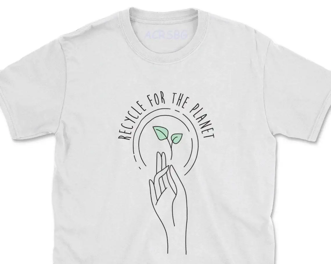 

Recycle Planet Kind True Wild Men T Shirts Green Leaf Bee Mountain T-shirt Unisex Creative Design Fashion Print T-shirts Fall