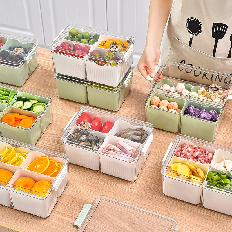 

Кухонный органайзер для хранения продуктов, контейнер для хранения в холодильнике, ящик для хранения свежих яиц, овощей, фруктов, бытовые ко...