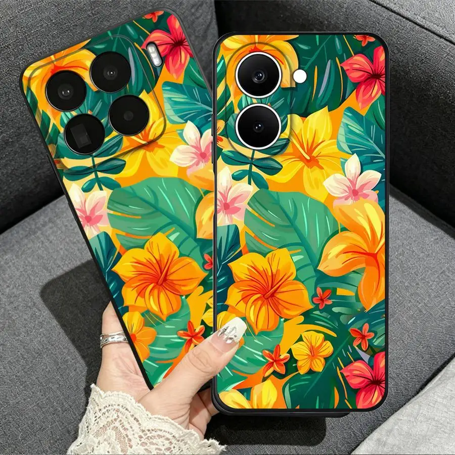 Фото Чехол для телефона с тропическими цветами для Xiaomi Poco X8 Pro Max M7 X7 C85 F6 X3 F5 F8 Ultra X5 C71 X4 F7 F4 №4