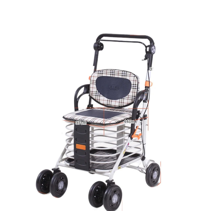 Прогулочная коляска для пожилых людей покупки продуктов четырехколесная