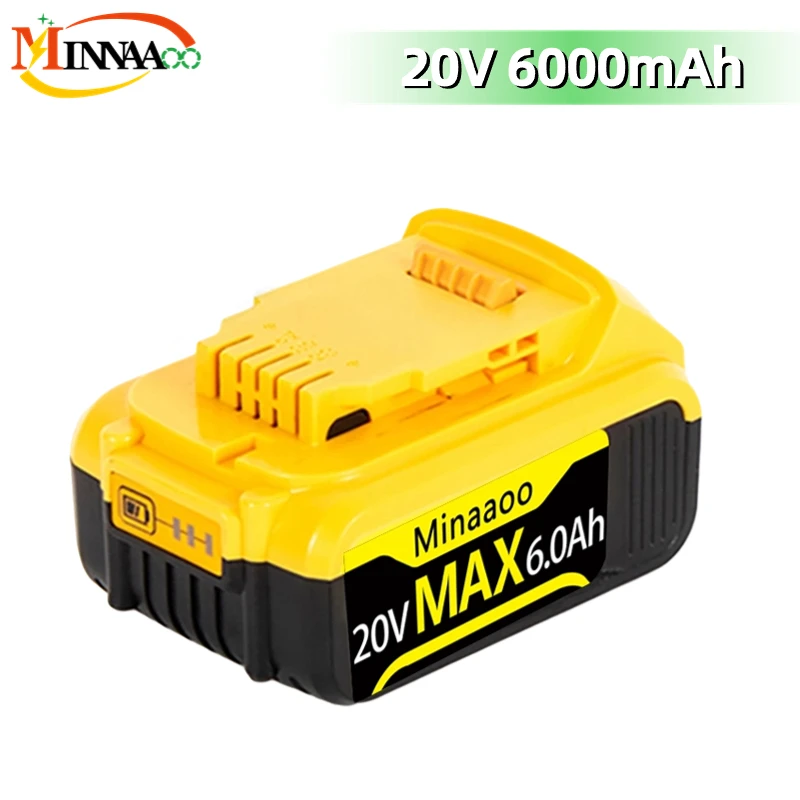 

2023 Upgrade 20V 6.0Ah 8.0Ah DCB200 Replacement Li-ion Battery for DeWalt MAX DCB205 DCB201 DCB203 power tool Batteries