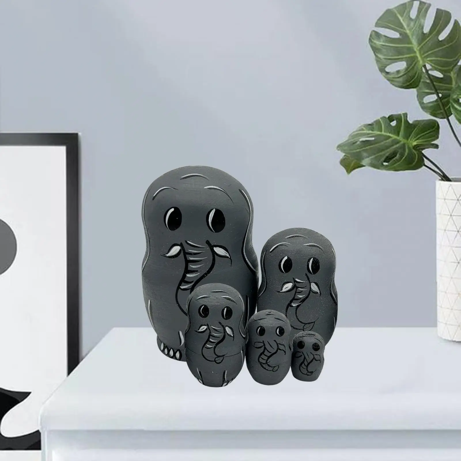 

5 шт., деревянная игрушка-гнездо