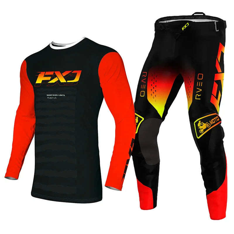 Трикотажные штаны для мотокросса мужчин и женщин комплект одежды езды по