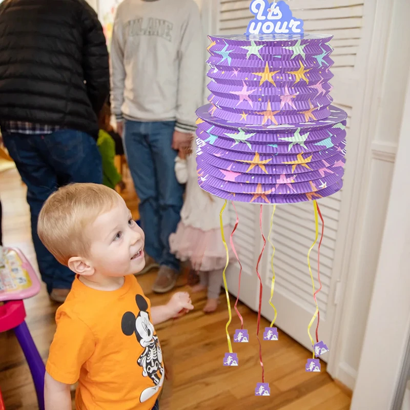 1 Набор Подарочная коробка Pinata Мультяшные единороги звезды фонари конфет декор