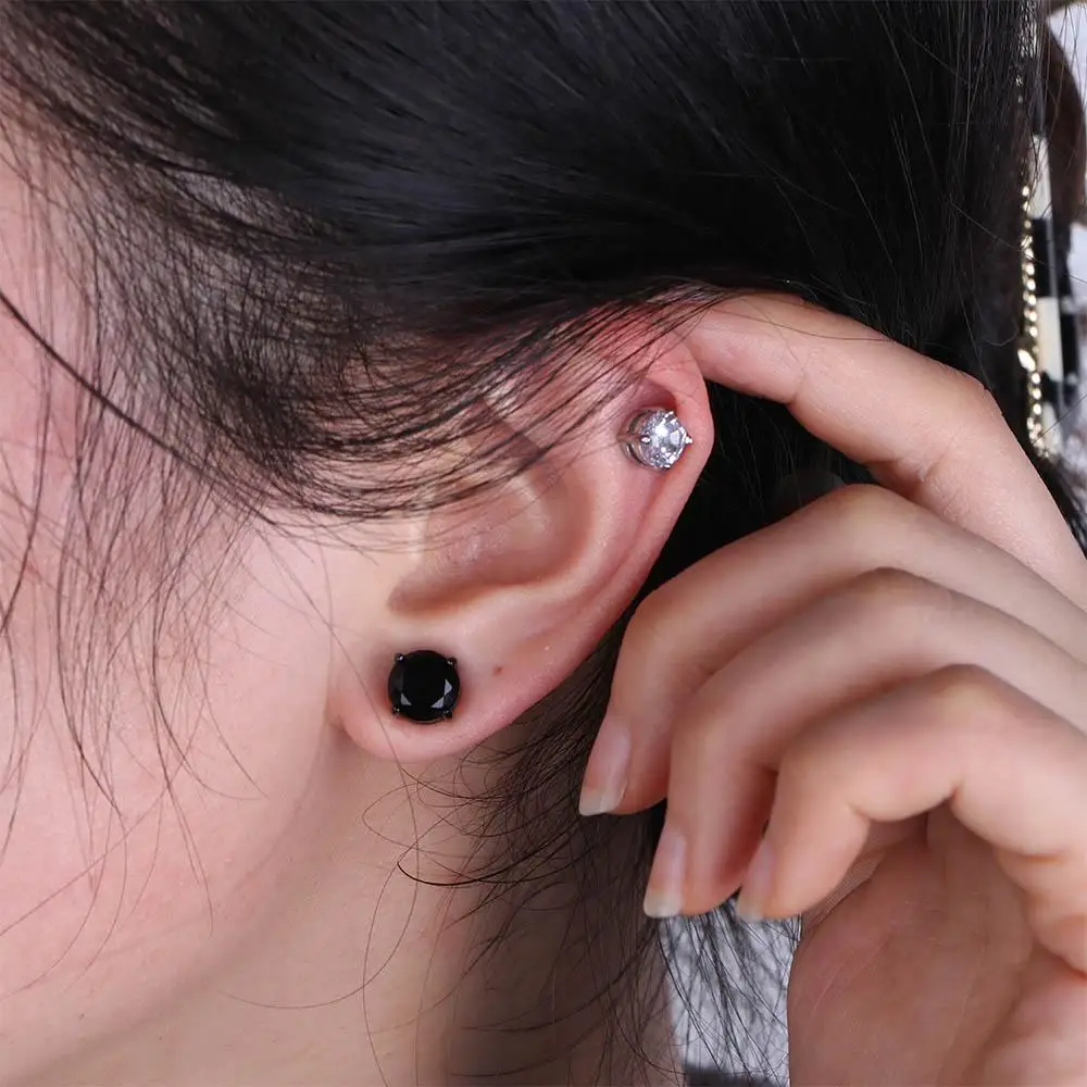 Элегантные винтажные круглые серьги без пирсинга для мужчин и женщин