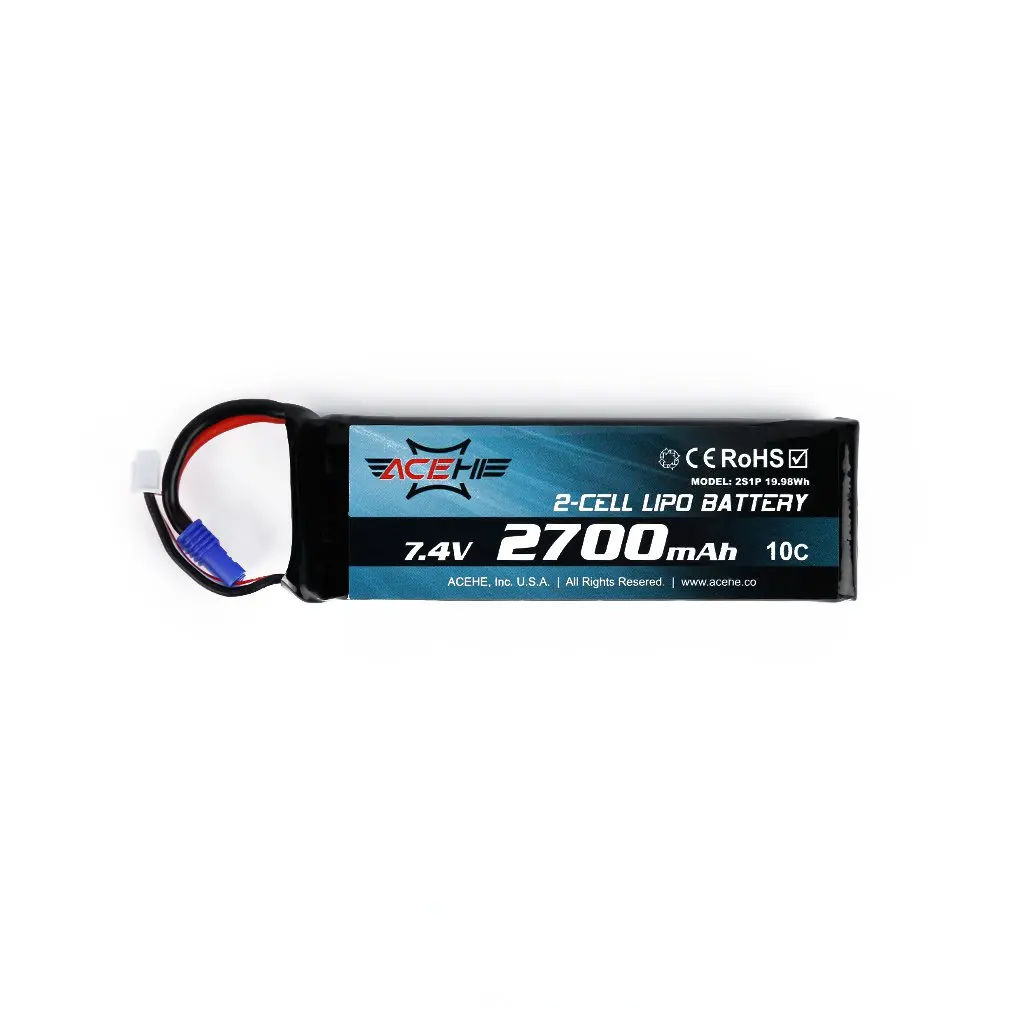 

1 pc Black 7.4V 2700MAH 10C Battery With EC2 Plug for Hubsan H501S Exquisitely Designed Durable Gorgeous