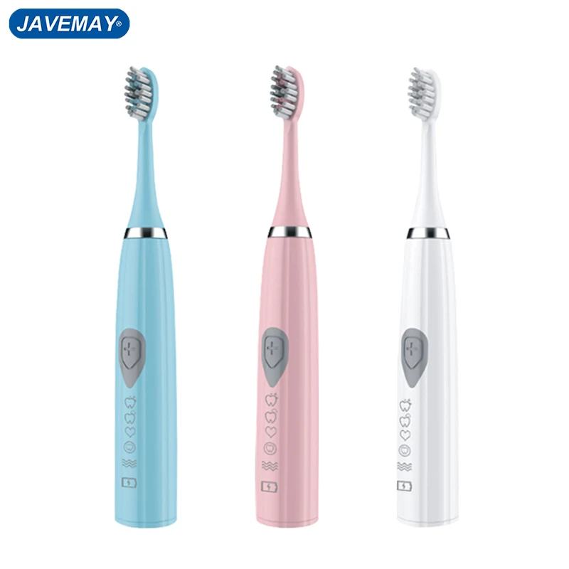 Электрическая зубная щетка JAVEMAY J284 с USB-зарядкой, умный таймер, водонепроницаемая IPX7, для отбеливания зубов, ультразвуковые