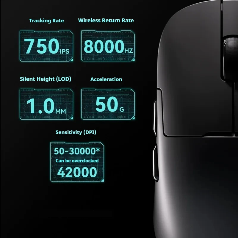 Игровая мышь Ajazz AJ179 APEX PAW3950 легкая беспроводная 26000 точек на дюйм с магнитной
