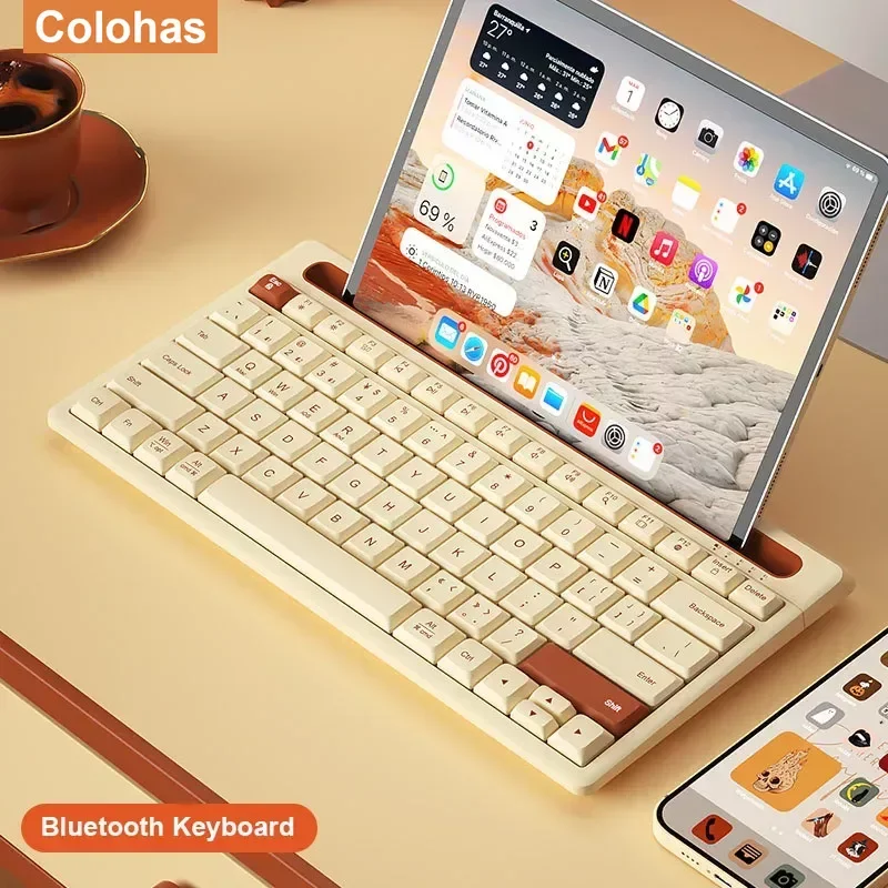 Новая беспроводная Bluetooth-клавиатура 87 клавиш три режима бесшумная