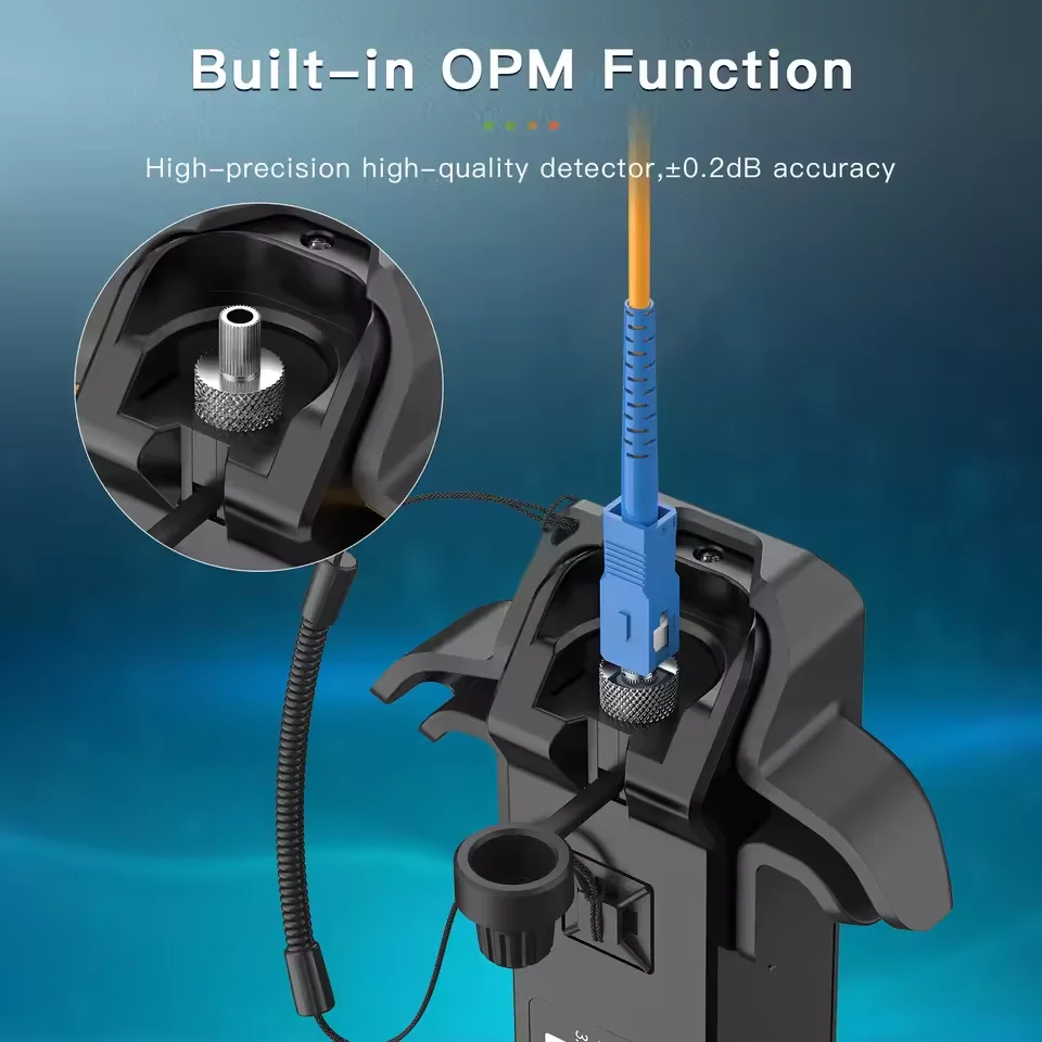 Фото Металлический оптоволоконный идентификатор Komshine KFI-35P, подходит для оптоволоконной линии 0,25/0,9/2/3, 800-1700 нм, встроенный OPM/VFL №3