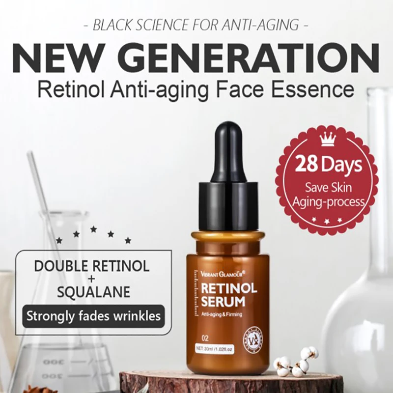 

Retinol Face Serum Anti Aging Serum Dark Spot Corrector 30ML For Lines Wrinkles Boost Collagen Aid Acne Treatment