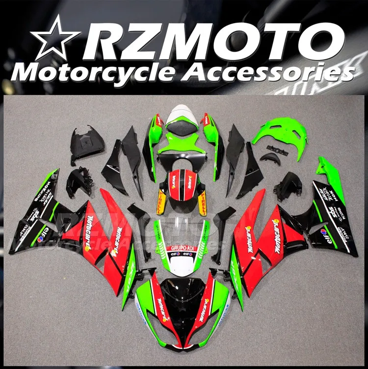 

Новый комплект обтекателей из АБС-пластика, подходит для Kawasaki Ninja ZX-6R ZX6R 636 599 2009 2010 2011 09 10 11 12, кузов красного и зеленого цвета
