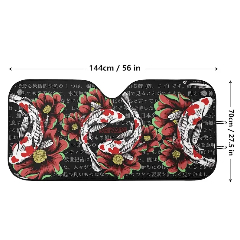 Цветочный автомобильный тент Koi Fish JDM аксессуары для автомобиля в японском стиле