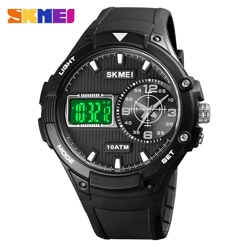 

Luxury Men's Electronic Watch 3 Time Chronograph Sports Watches Top Brand SKMEI Wristwatch Led Light 100 Bar Waterproof Clock