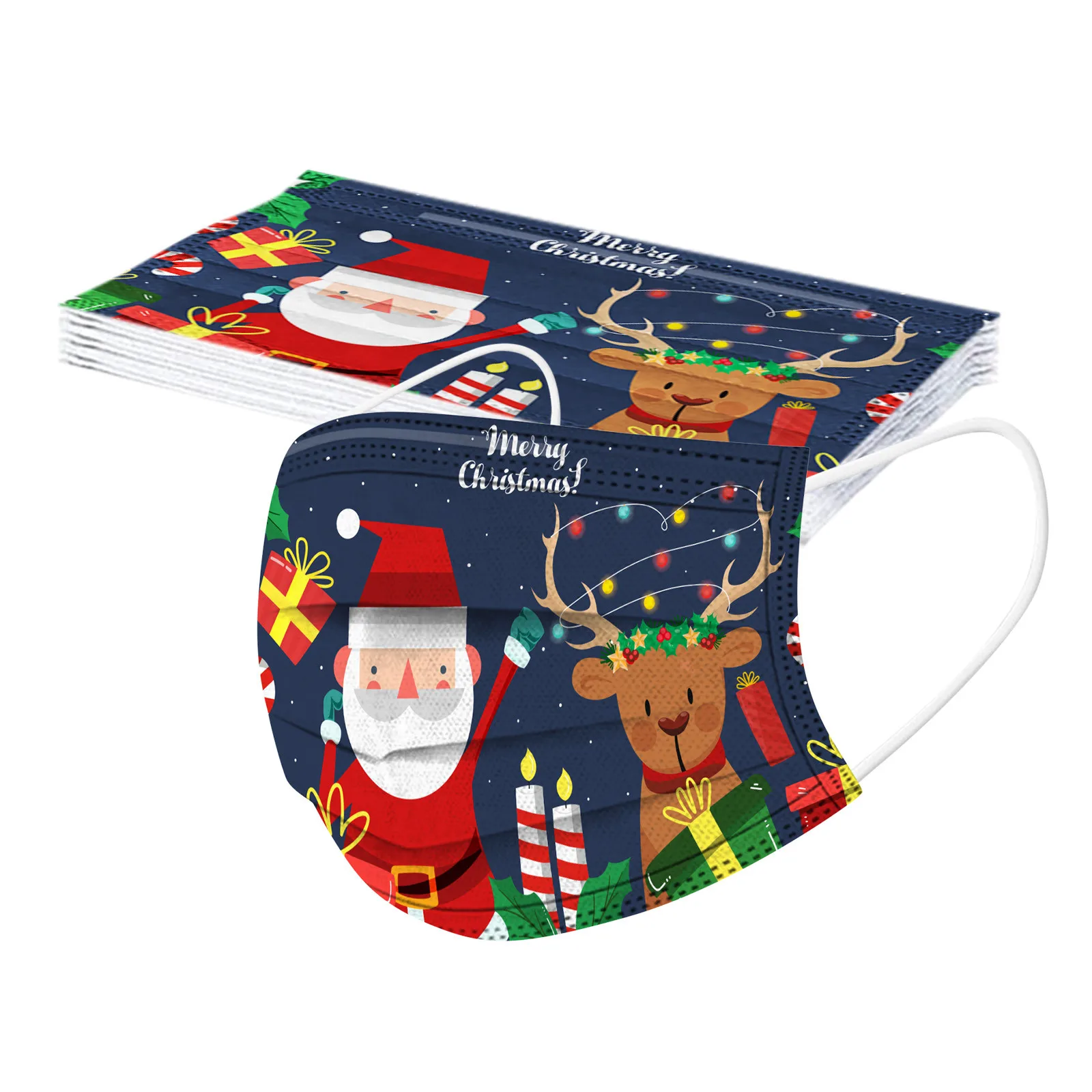 10 шт. маски для лица с рождественским принтом