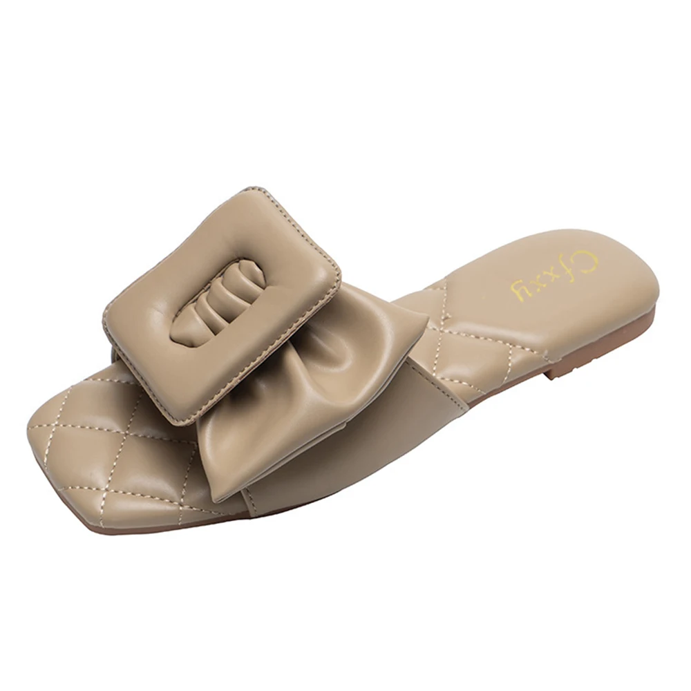 

Fashion Women Buckle Slippers Open Toe Slides Non-slip Indoor Bathroom Flip Flops Female Outside Summer Beach Sandals ks117