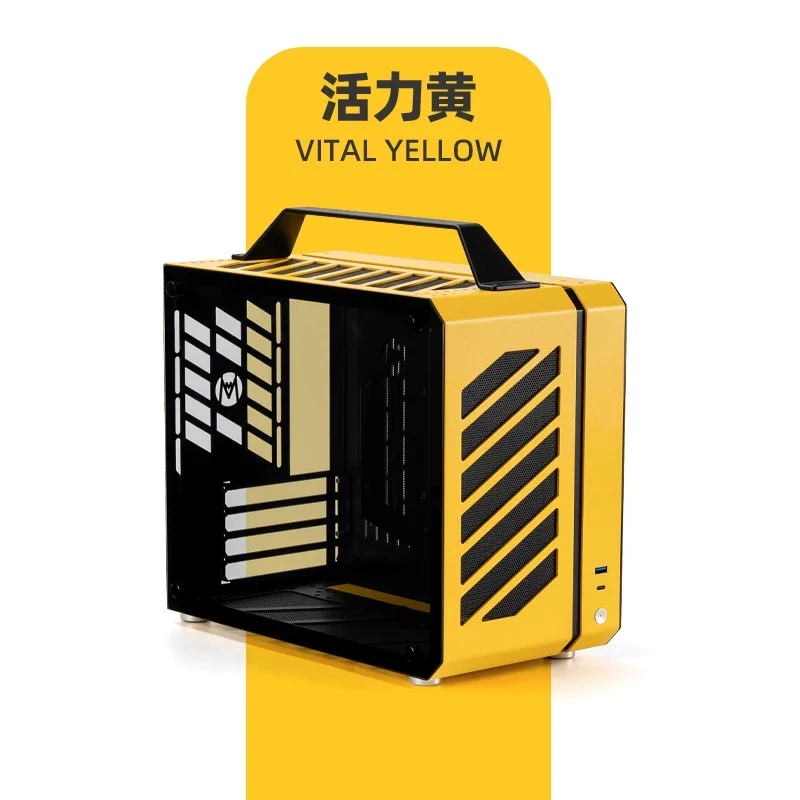 Фото C28 Small Vision Портативный Компактный ITXMATX Корпус для Мини-ПК с Водяным Охлаждением №5