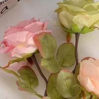 centerpieces with stem soft silk for wedding home decor artificial rose office