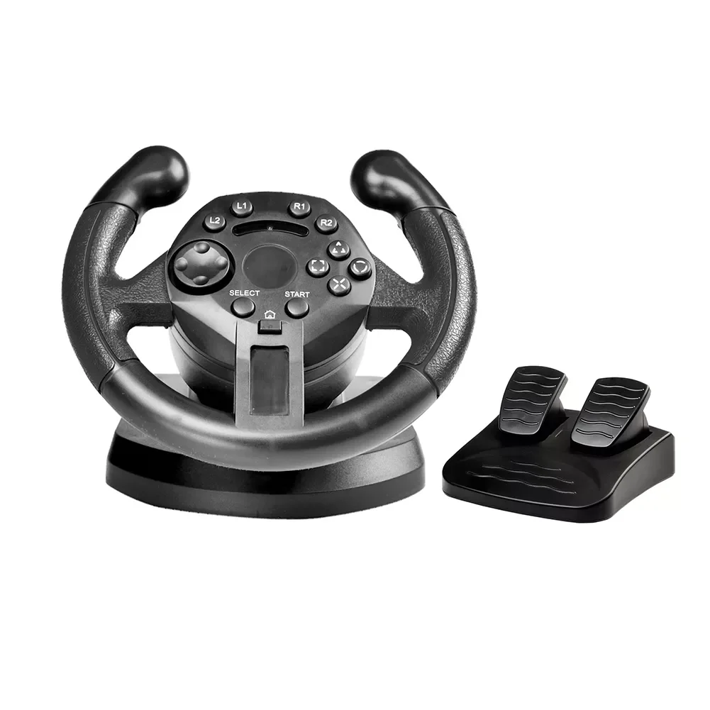 

Рулевое колесо для мини-игр для PS3, Вибрационный джойстик, дистанционное управление колесами, игровая ручка для вождения, игровой контролле...