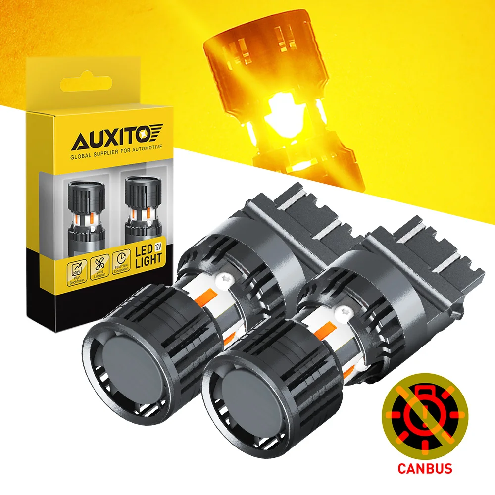 

AUXITO 2 шт. T25 3156 3157 светодиодная лампа желтый индикатор высокой мощности указатель поворота супер яркий направляющий свет для Dodge Nitro
