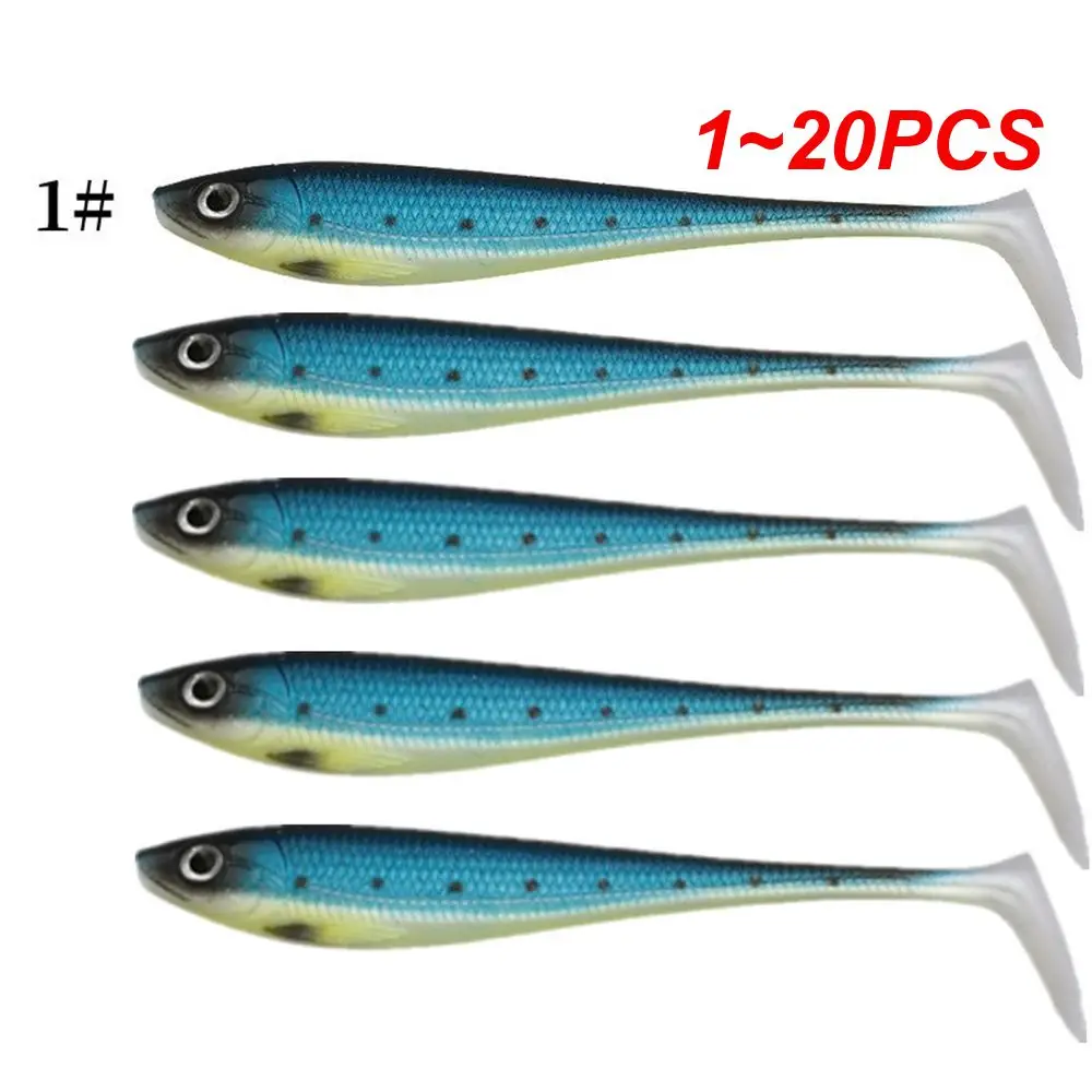 

1 ~ 20 шт. искусственная приманка, пластиковые 3d рыбьи глаза для ловли окуня, T-хвост, рыба, мягкая свимбейт, рыболовные товары, Luya, искусственная приманка, 4 цвета