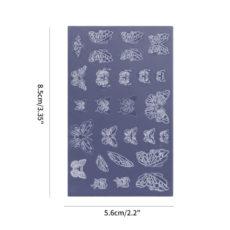 3D тиснение бабочки форма для дизайна ногтей силиконовая комбинированная