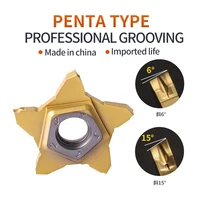 PENTA24N Series Pentagram Overlord Insters 5PCS Mdae In Chian Cutting  Bevel Angle 15°/6°carbide turning tool milling tool lath