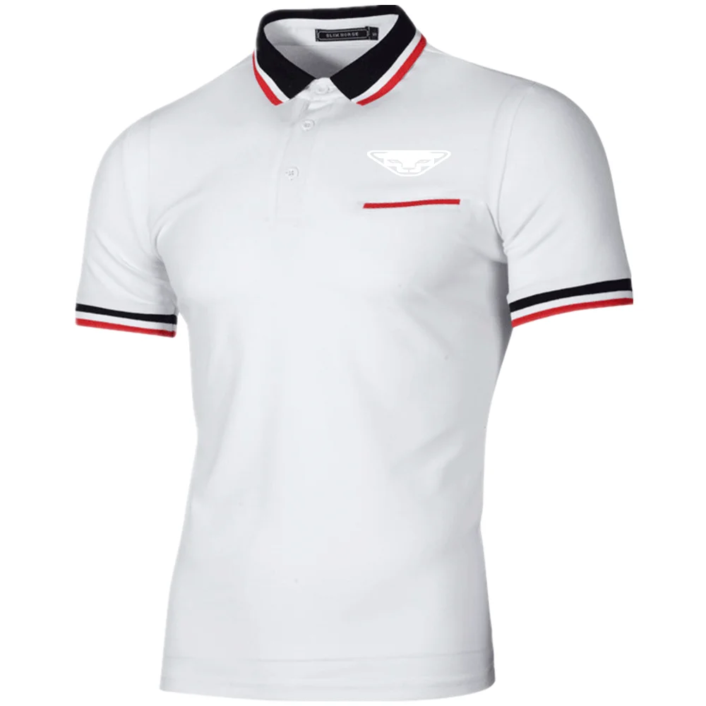 

New Men's dynafit Polo Shirts Summer High Quality Casual Everyday Short Sleeve Men's Lapel T Shirts Top Slim FitT-shirt