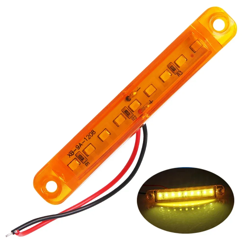 2/1 шт. 12 В-24 В светодиодный боковой габаритный индикатор автомобильные фонари спереди и сзади для грузовиков, кабины, прицепа на колесах, янтарный/красный/белый/зеленый/синий/желтый светильник