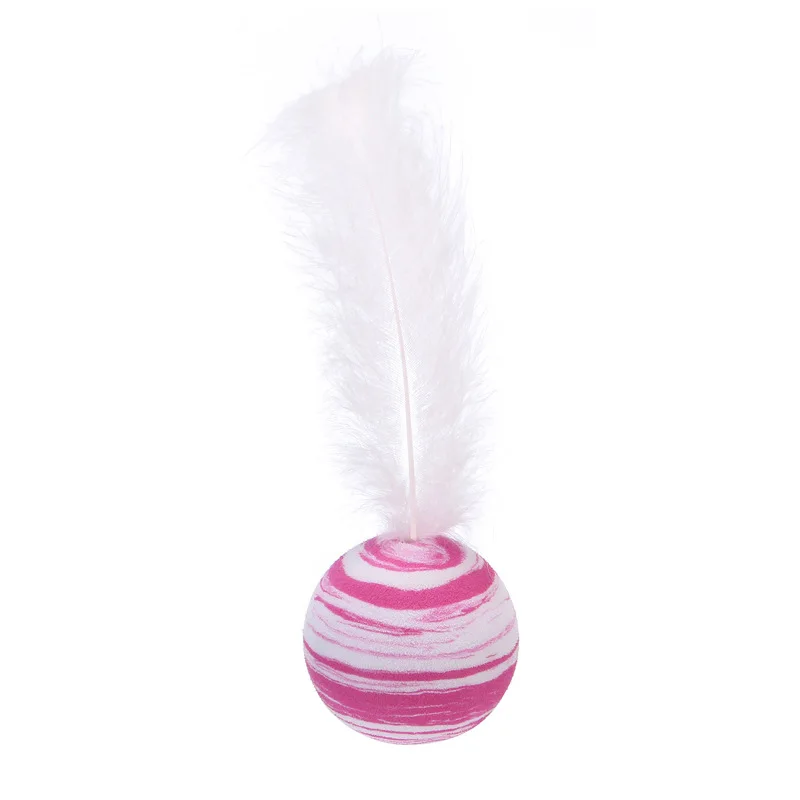 

Cat toy Ball Feather Funny Cat Toy Star Ball Plus Feather Foam Ball Throwing Toys Interactive Plush Toys Pet Supplies katten toy