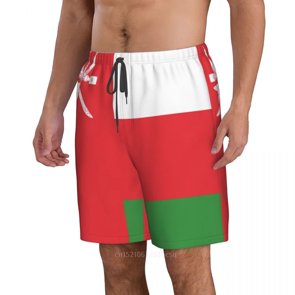 Мужские летние пляжные шорты для бега с 3D принтом флага страны Оман лето 2023