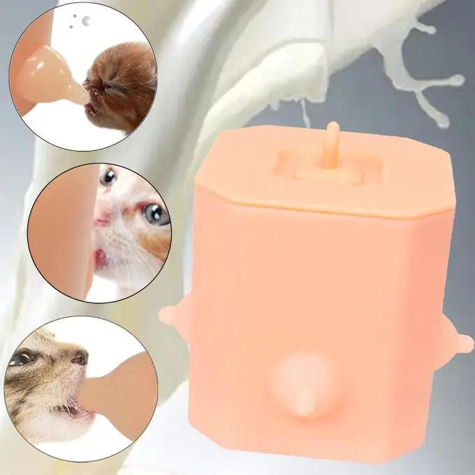 

Cat Feeder Bionic Breastfeeding Silicone Feeder with 4 Pacifiers Water Feeding Bowl Small Animals Kitten and Puppy Breast Pump