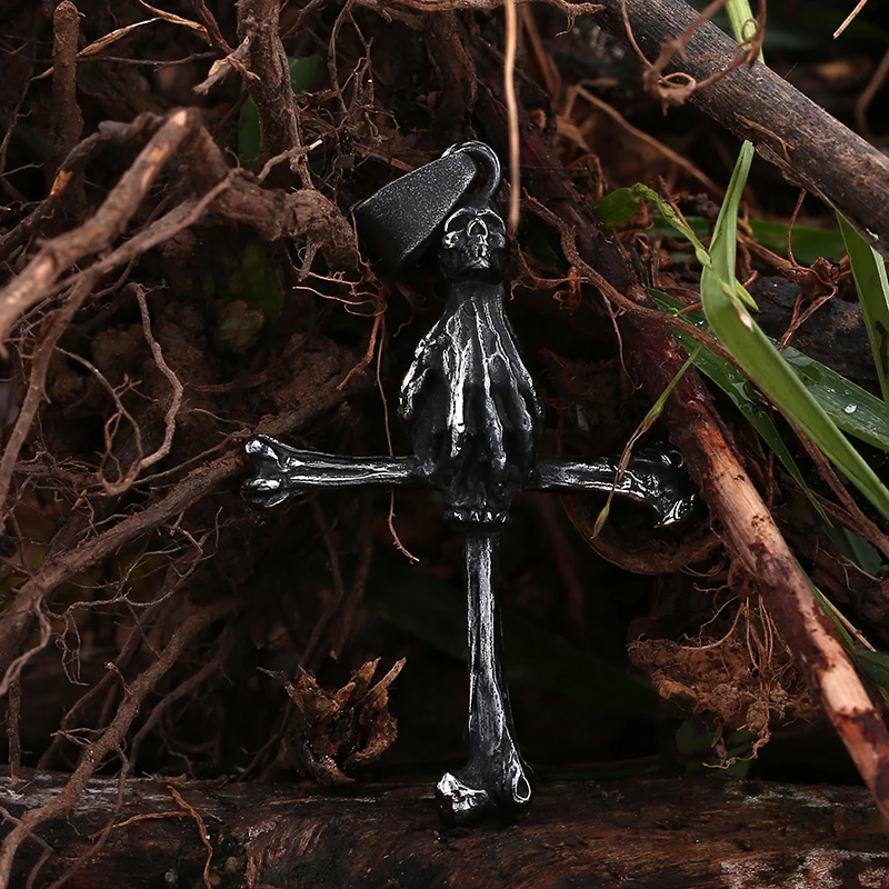 Кулон в виде головы черепа готическом стиле из нержавеющей стали 316L