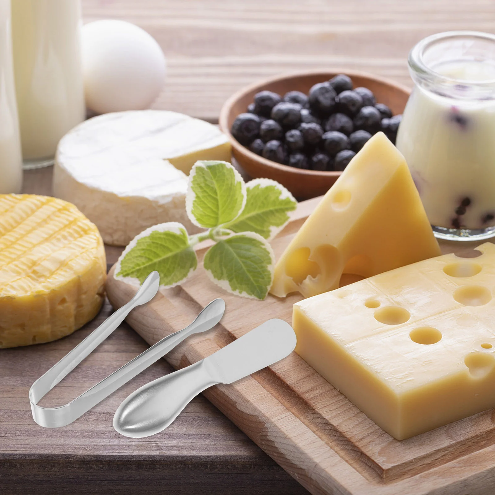 

1 Set Cheese Spreader Cheese Slicer Mini Serving Tong Forks Spoons Cheese Utensil Tableware