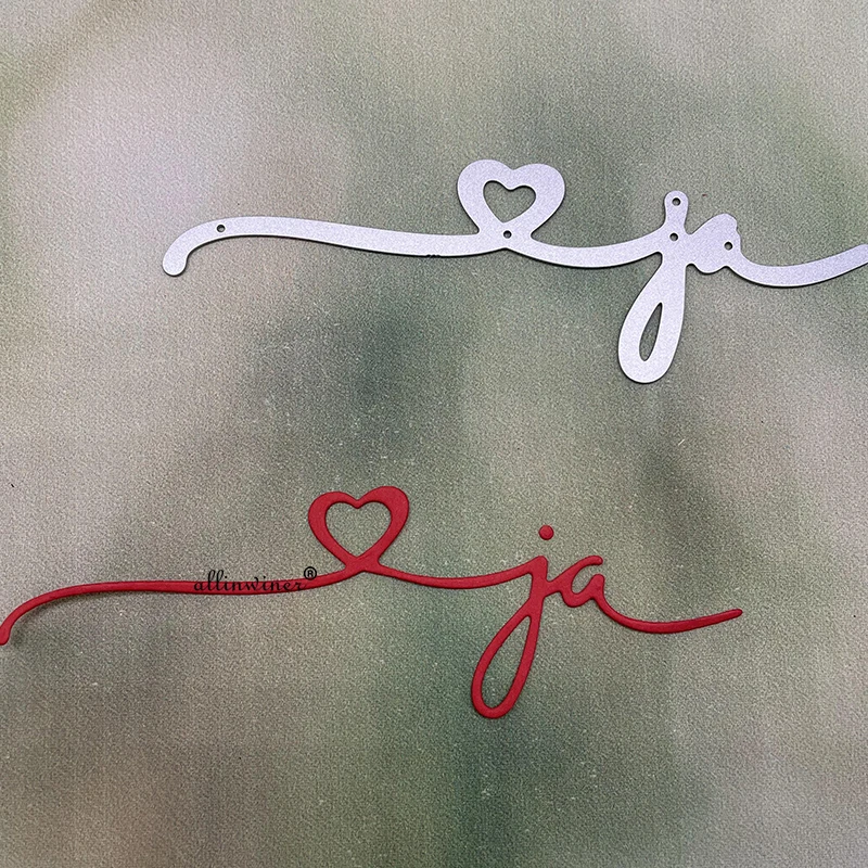 

Новые штампы для украшения букв Ja, металлические штампы для рукоделия, скрапбукинга, альбома, бумаги, бриллианты для тиснения