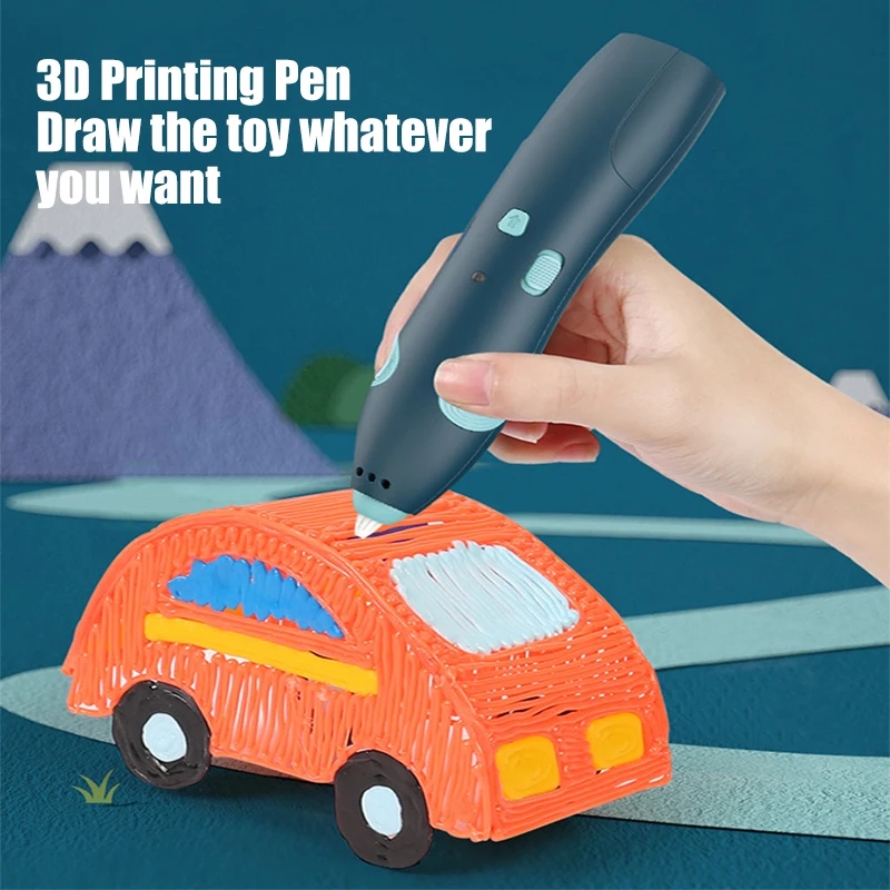 

Перезаряжаемая ручка для 3D печати DIY для детей, простой в использовании Набор для обучения на домашних художественных работах, Обучающие ис...