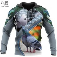 plstar cosmos beautiful pigeon 3d printed 2022 new fashion hoodies sweatshirts zip hooded for menwomen casual streetwear p08