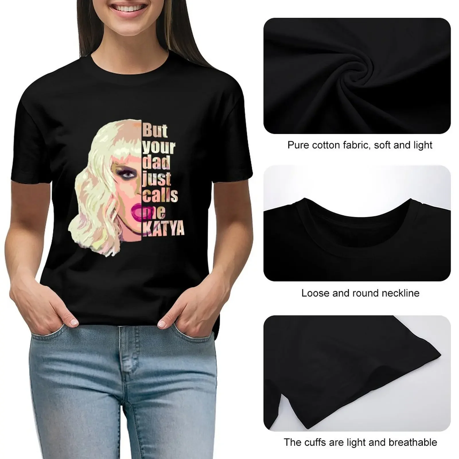 Футболка Yakaterina Petrovna Zamolodchikova тяжелая футболка с короткими рукавами забавные