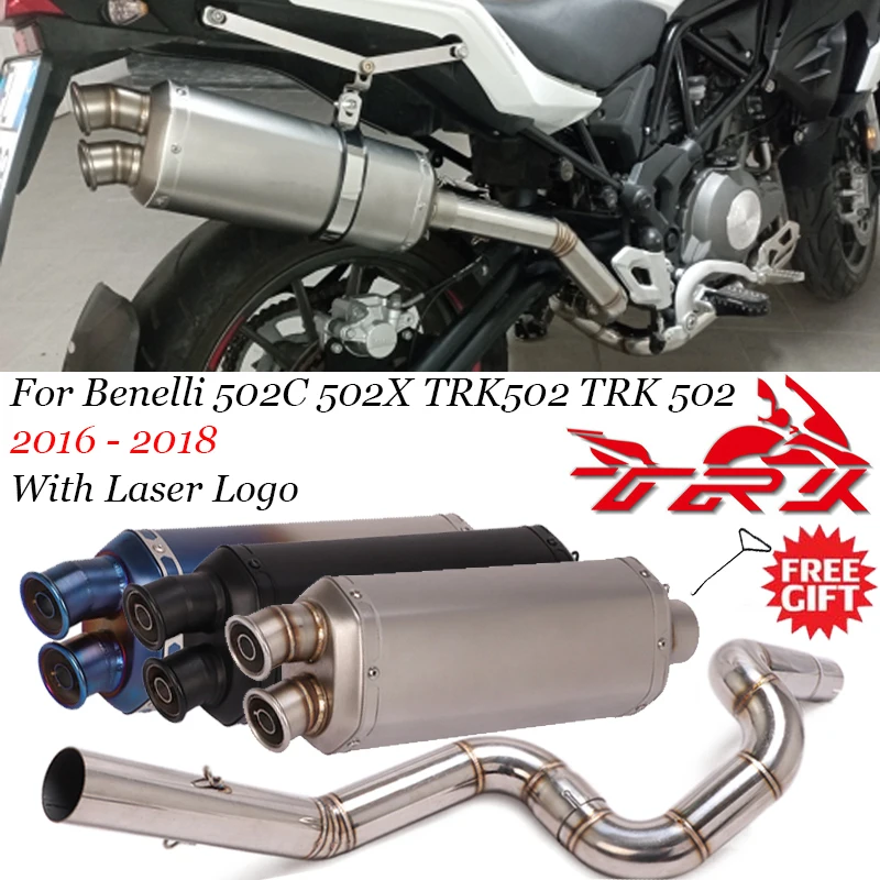 

Slip On For Benelli 502x trk502 trk 502 2016 2017 2018 Motorcycle Exhaust System Pipe Connection Pipe Tube Modified Muffler