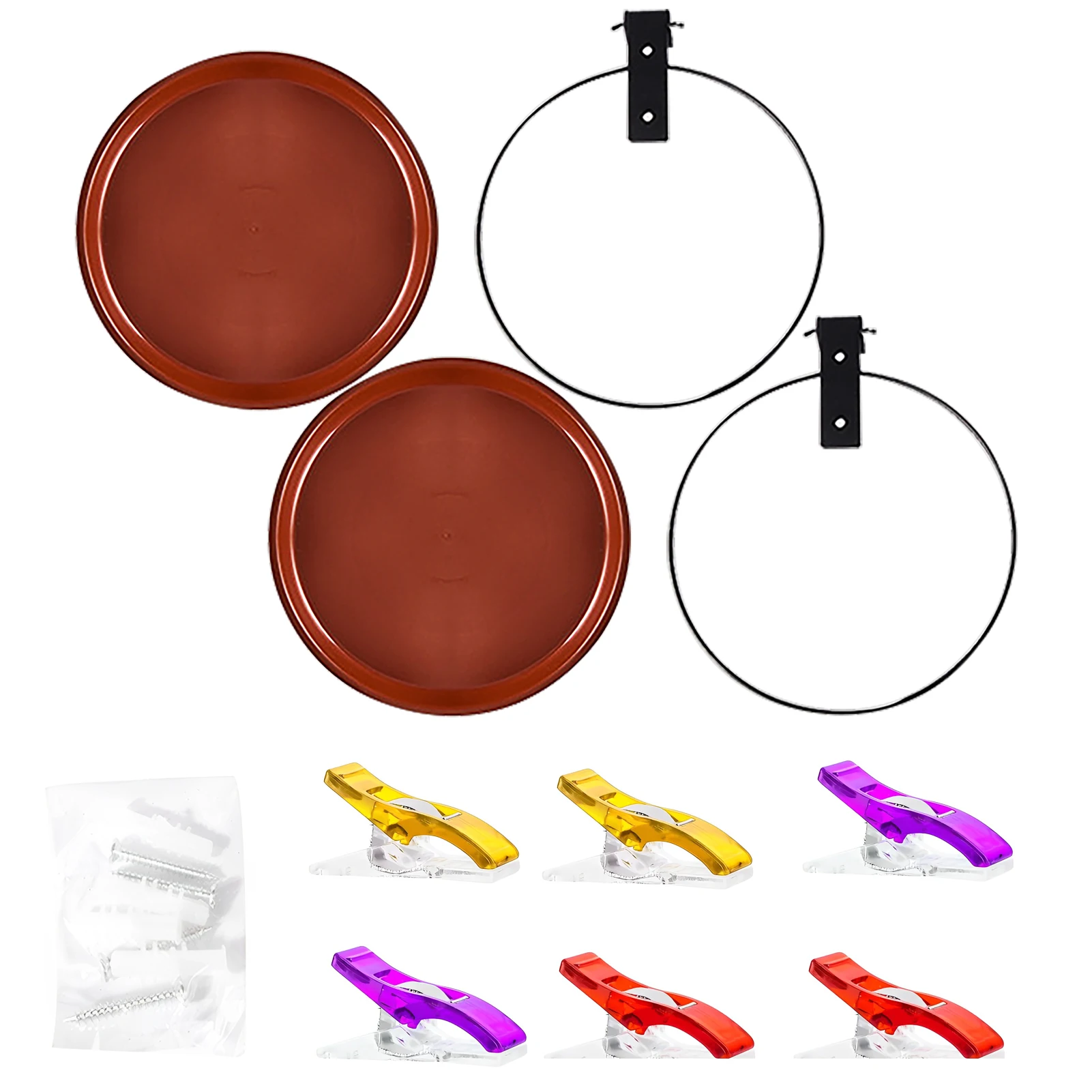 

Кормушка для птиц, Простой пластиковый поднос для сада с кронштейном, 2 шт.