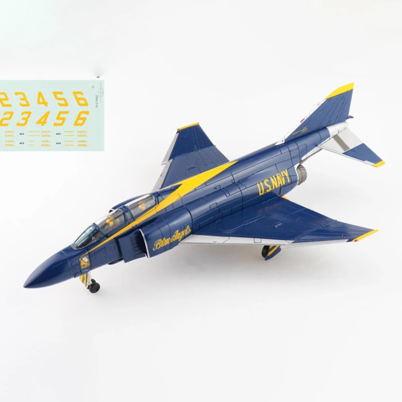 Литой под давлением масштаб 1:72 HA19045 F-4J Phantom II Blue Angels пилотажная команда из сплава